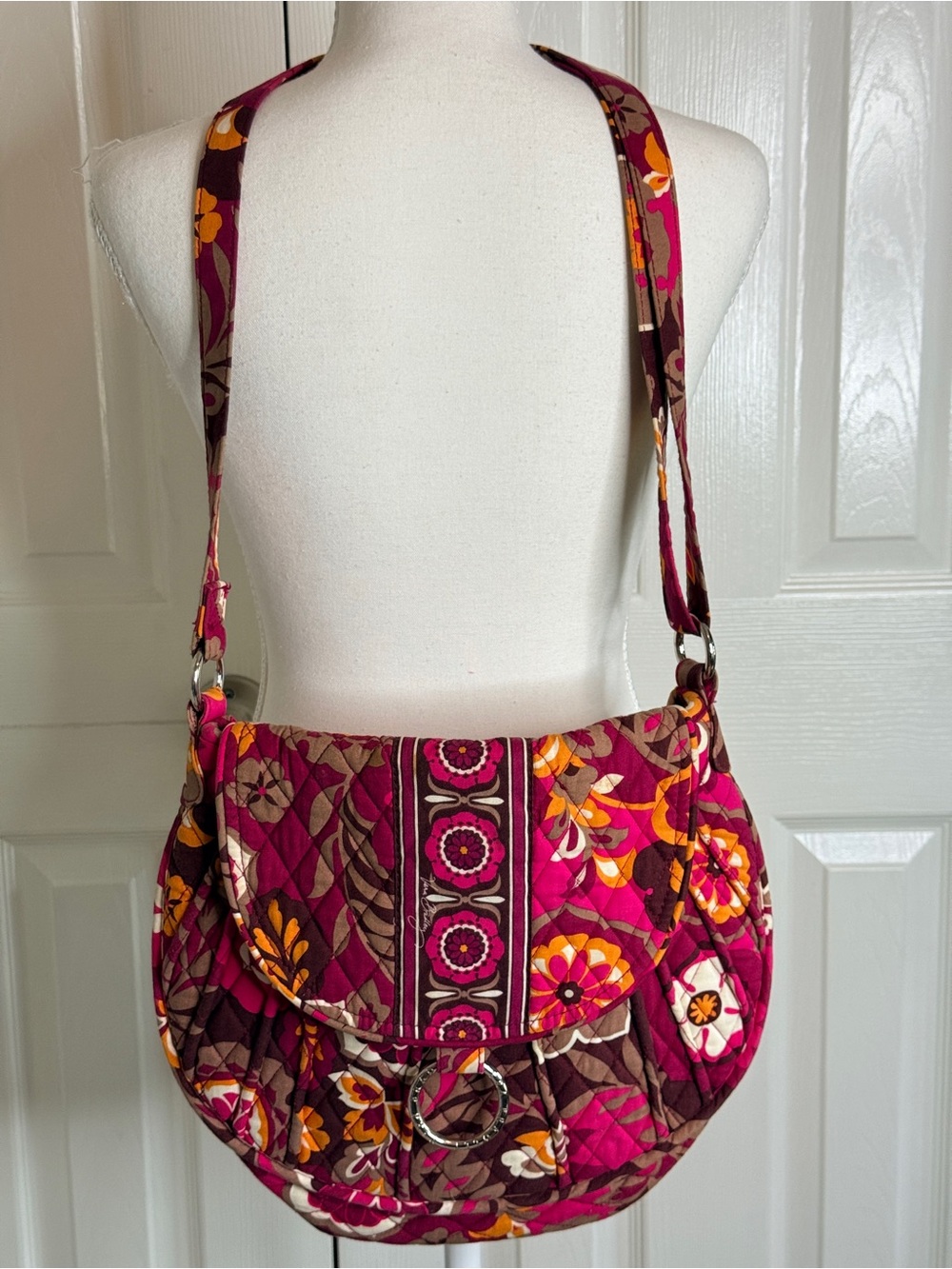 Vera Bradley Carnaby Saddle Up Crossbody Bag Retired Vintage EUC